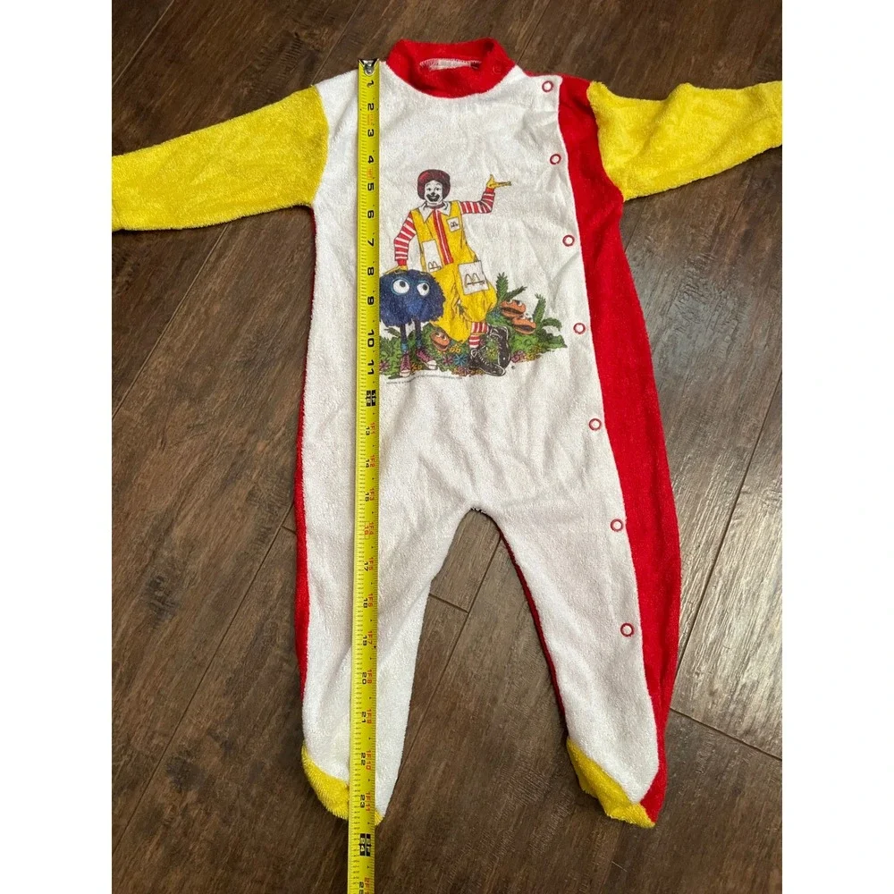 McDonald's Sleeper Infant 2B Red Yellow Ronald McDonald Grimace Vintage 6 Months
